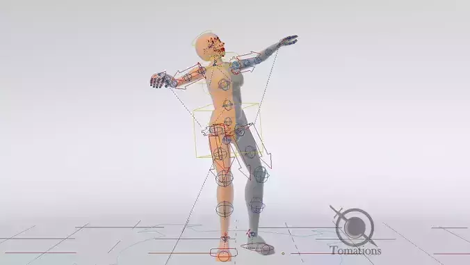 Blender Female Rigged Doll Low-poly 3D model
