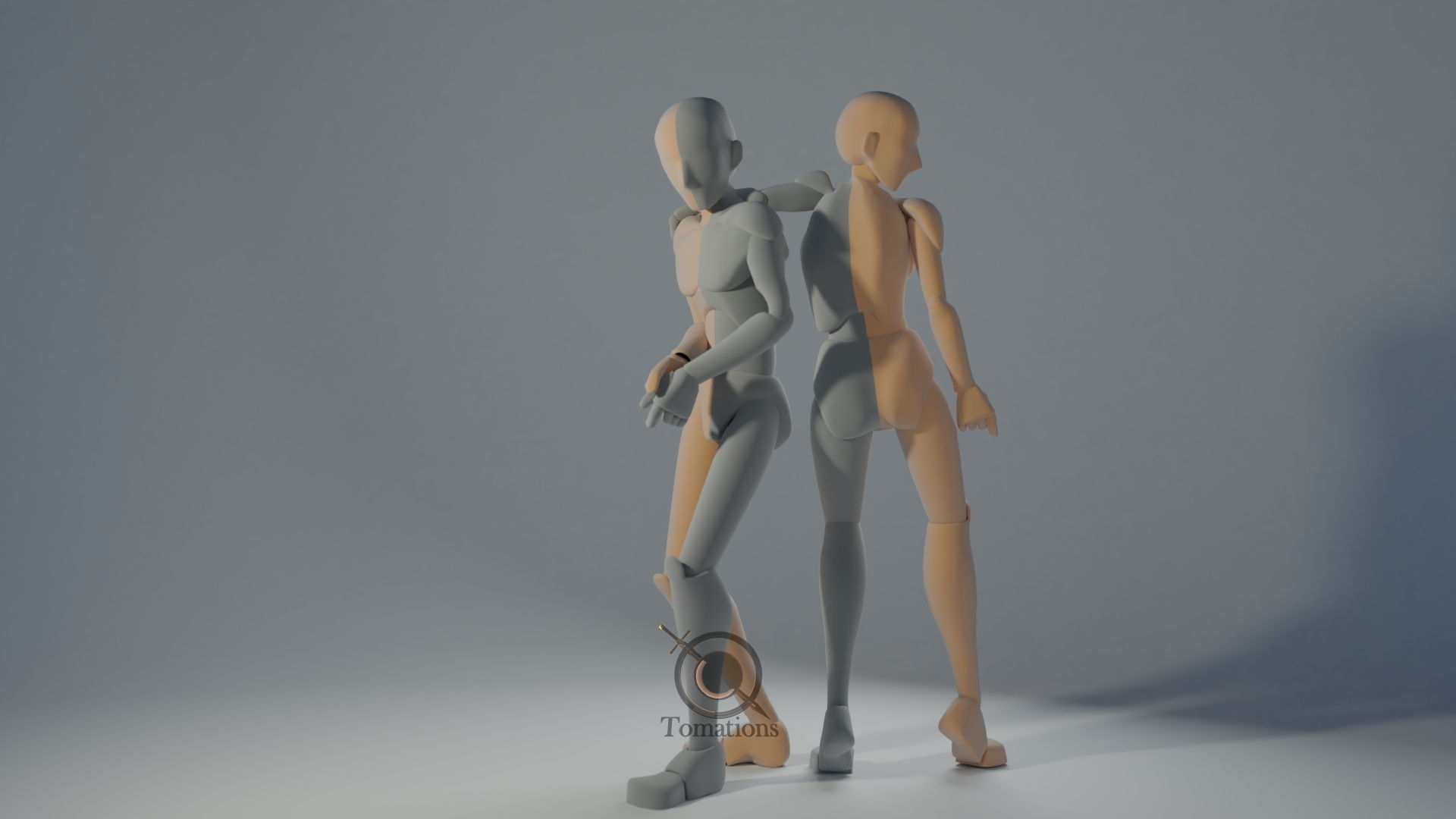 Blender Female Rigged Doll Low-poly 3D model_30