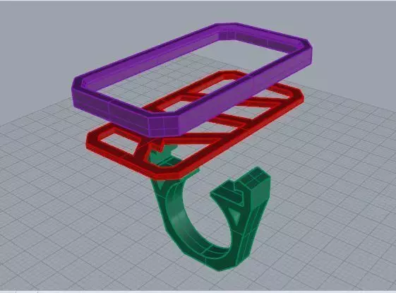 Mirror ring 3D print model_0