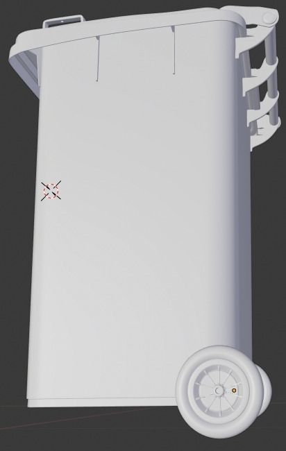 dustbin trash can with wheels Free 3D model_2