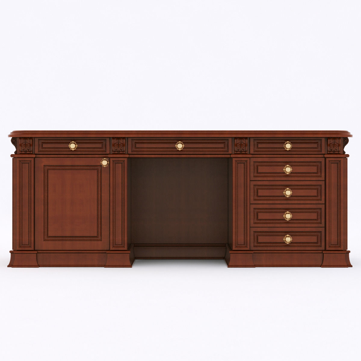 classical writing table 3D model_3