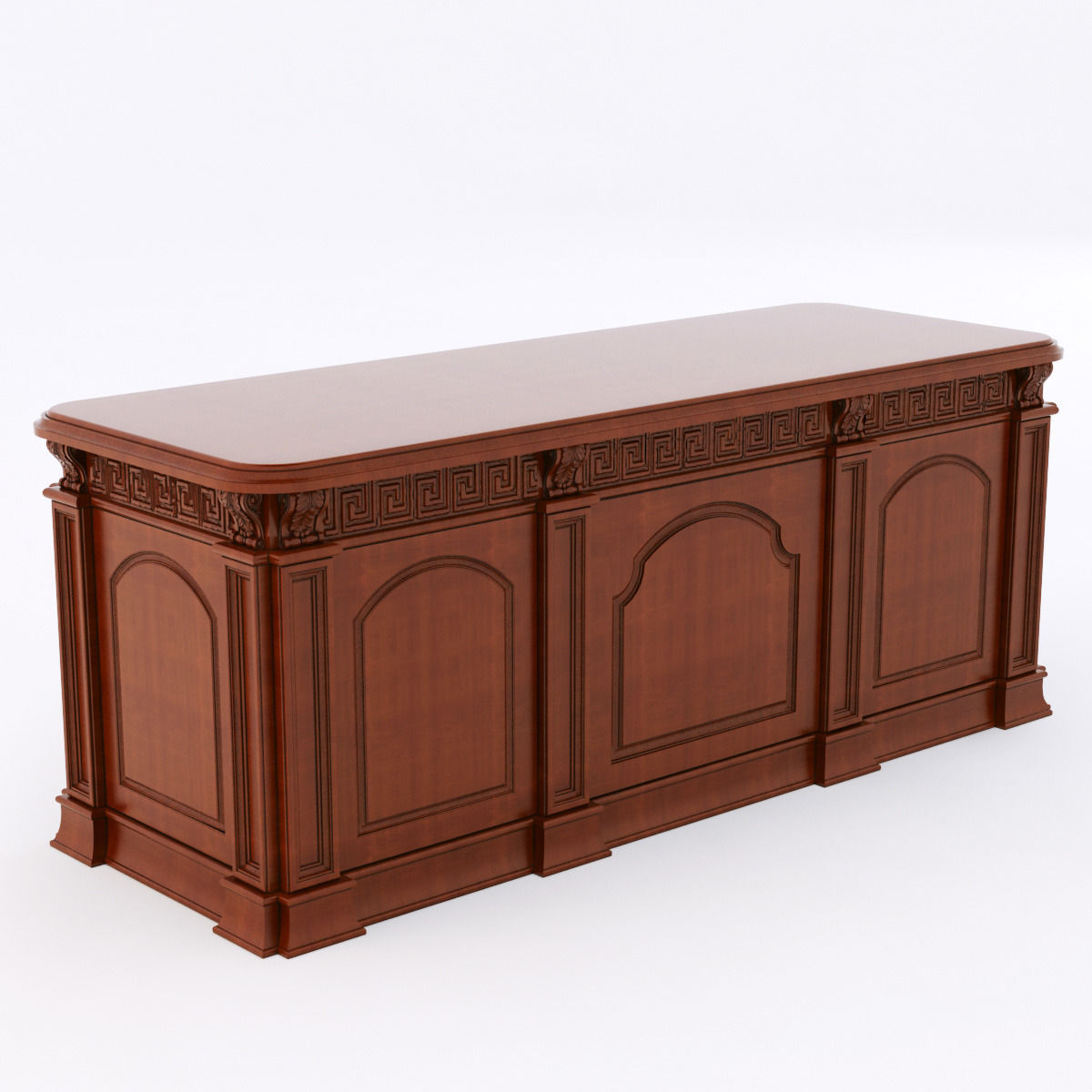 classical writing table 3D model_4