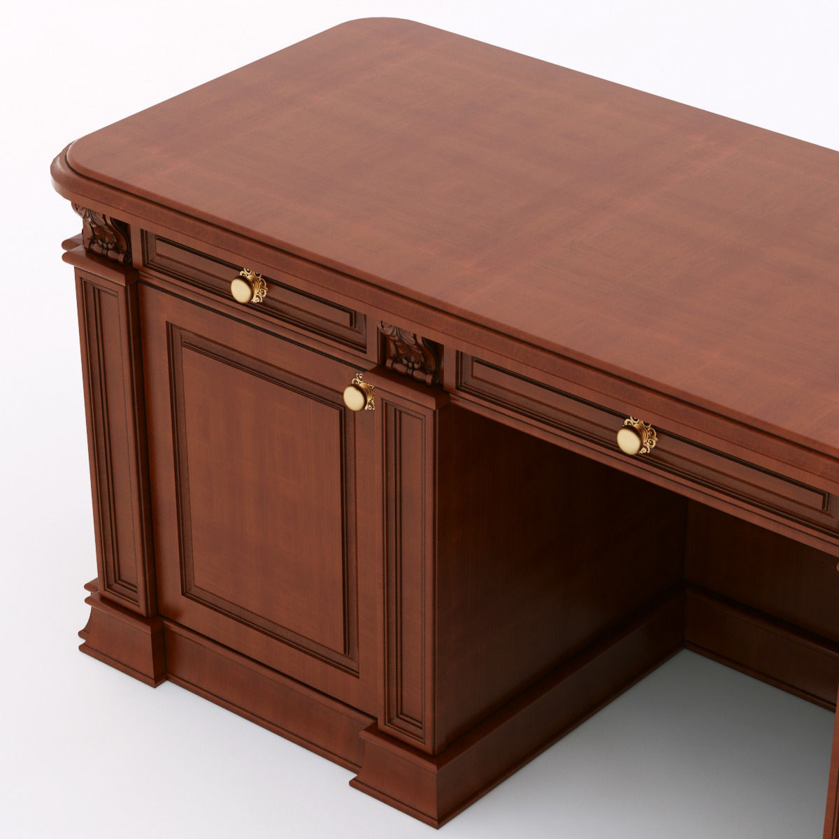classical writing table 3D model_5