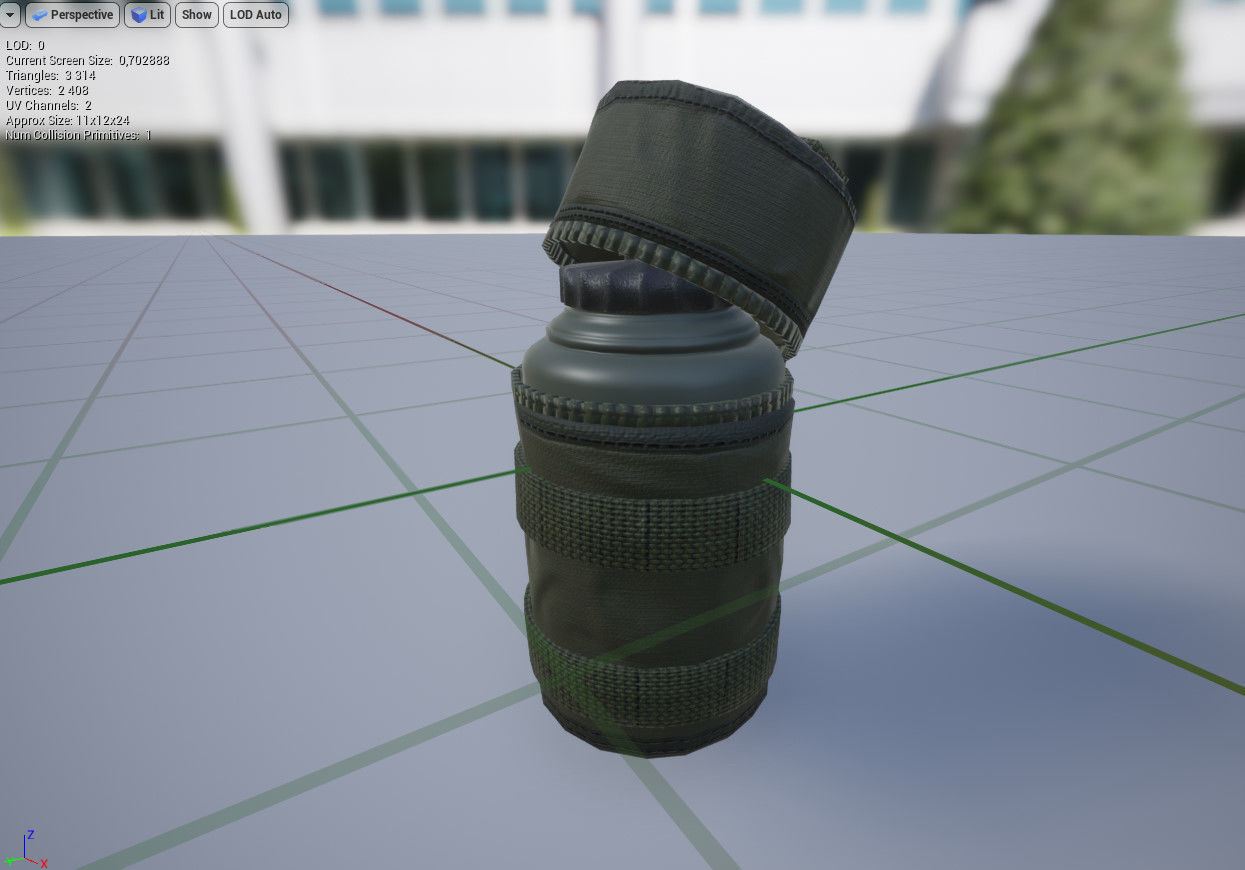 Bottle pouch Low-poly 3D model_6