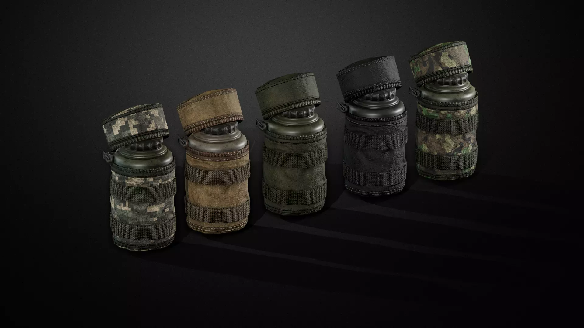 Bottle pouch Low-poly 3D model_0