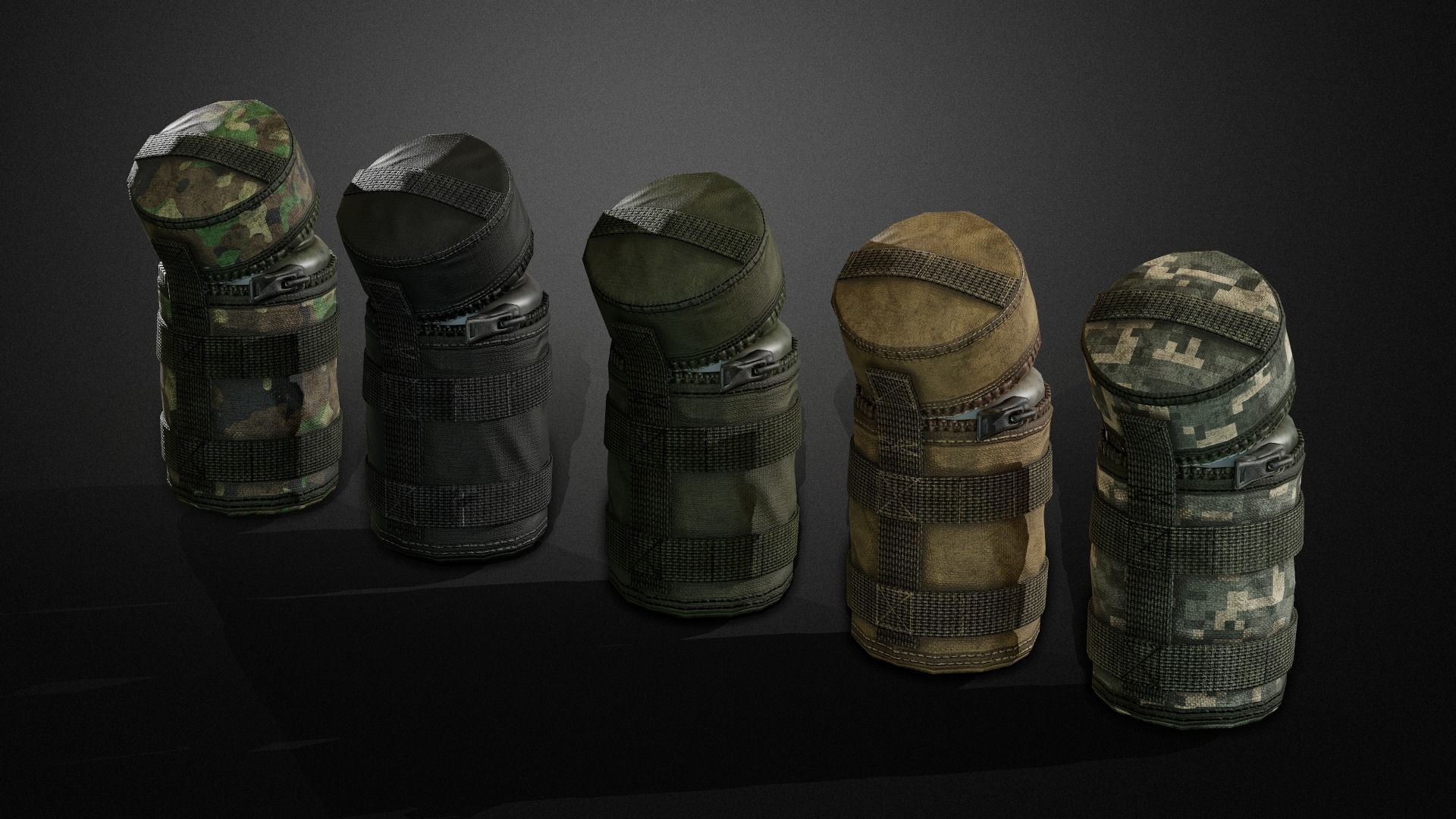 Bottle pouch Low-poly 3D model_2