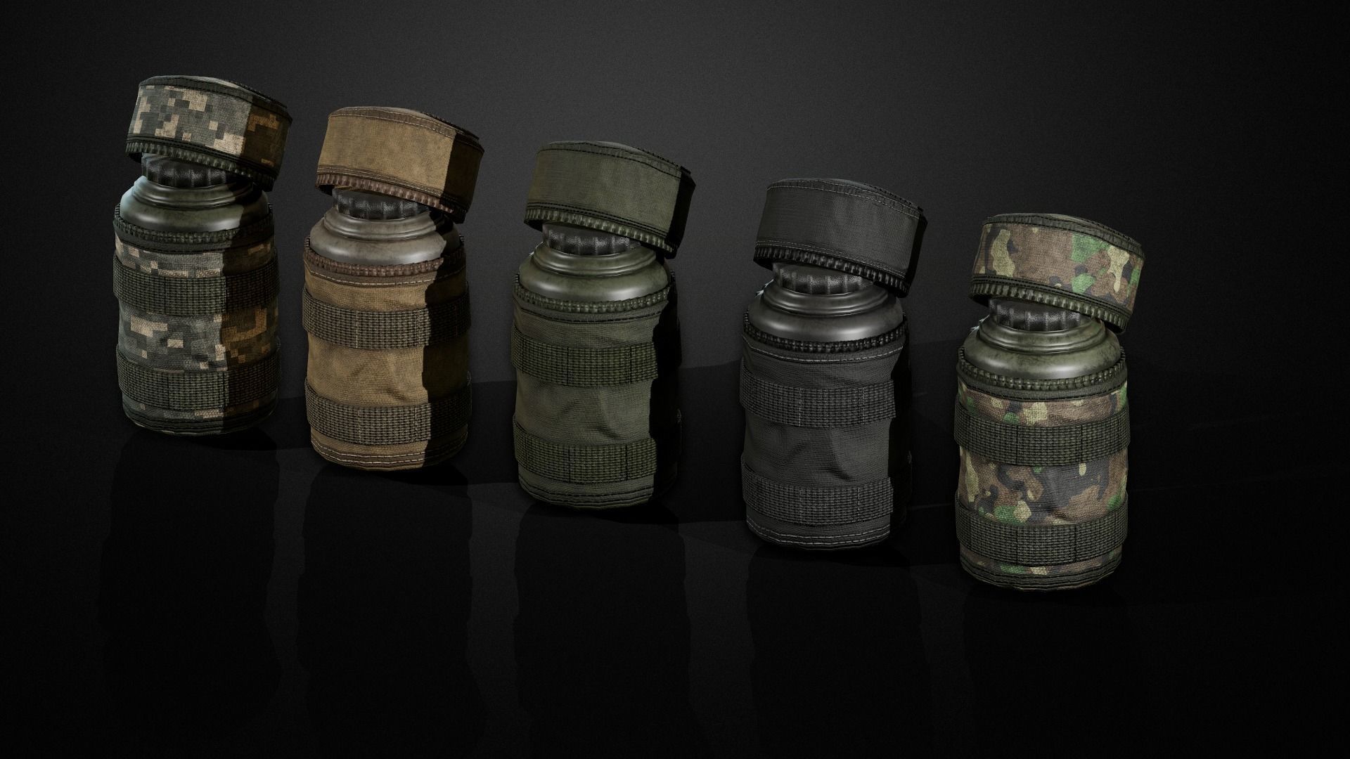 Bottle pouch Low-poly 3D model_1