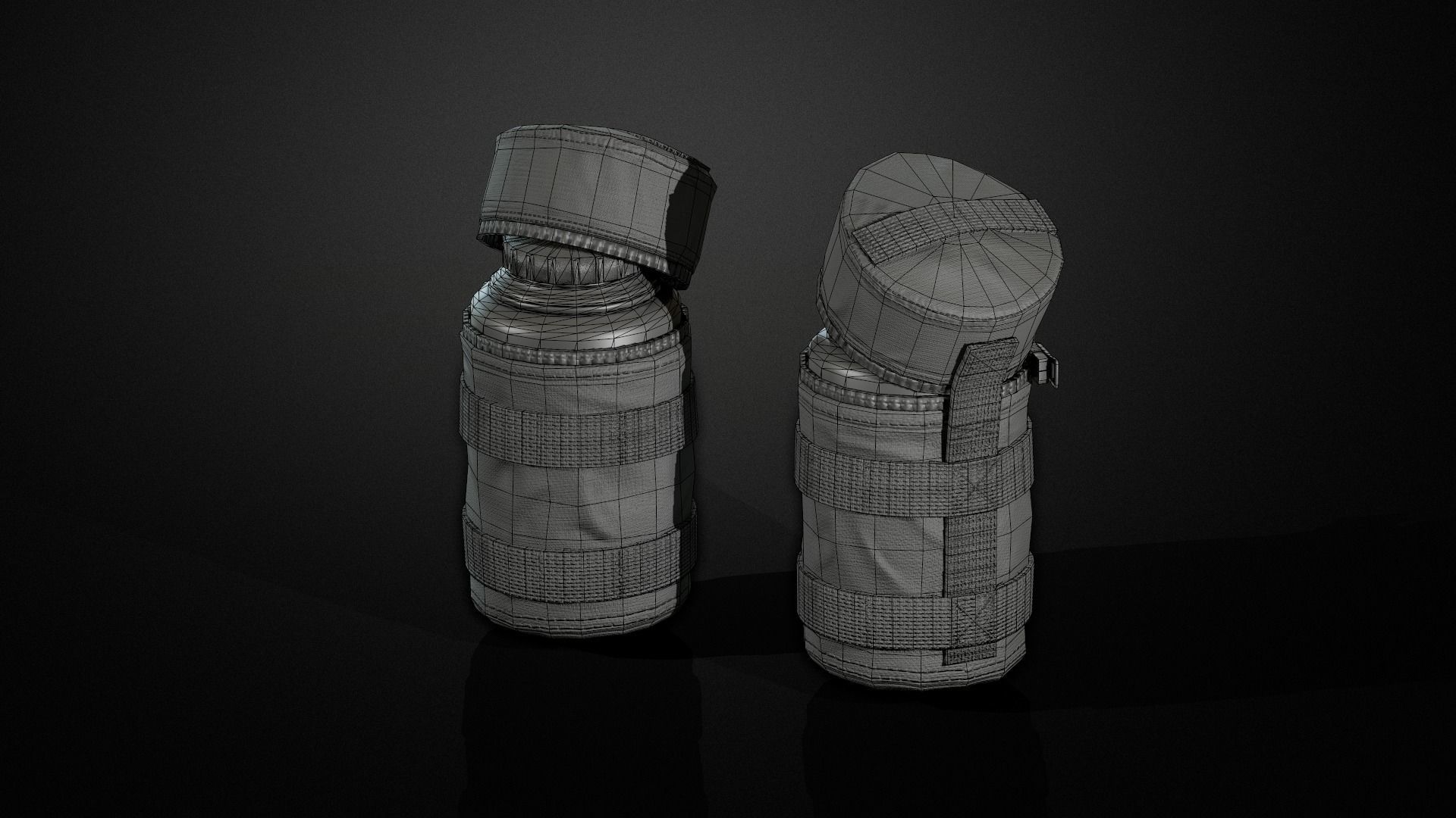 Bottle pouch Low-poly 3D model_10