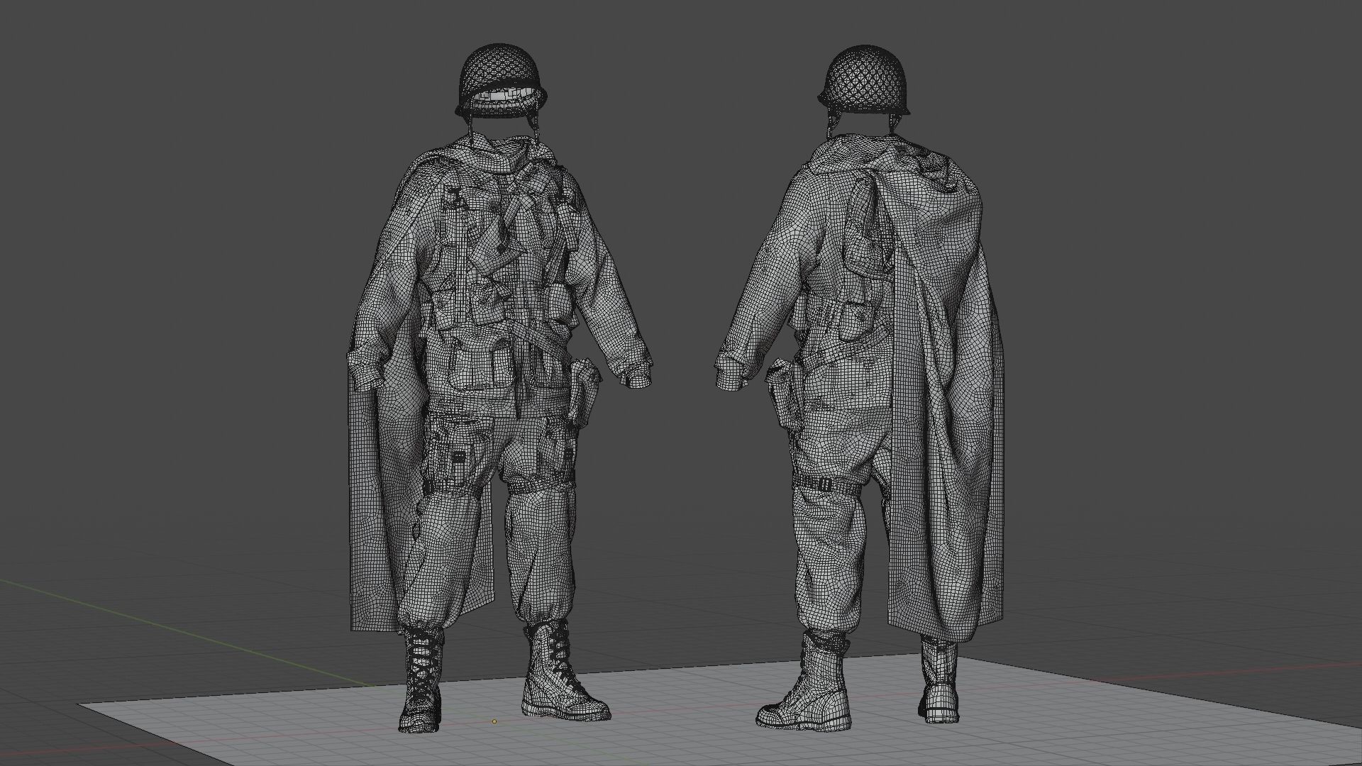 SOLDIER WWII USA 3D model_28