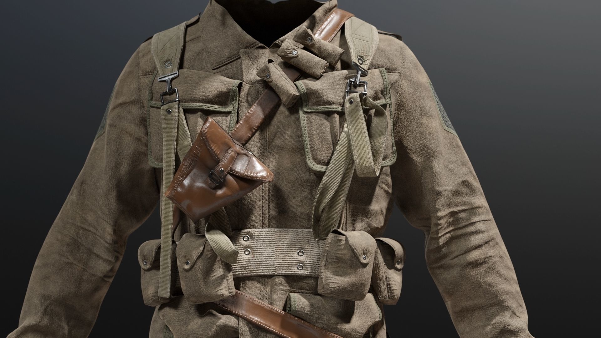SOLDIER WWII USA 3D model_9