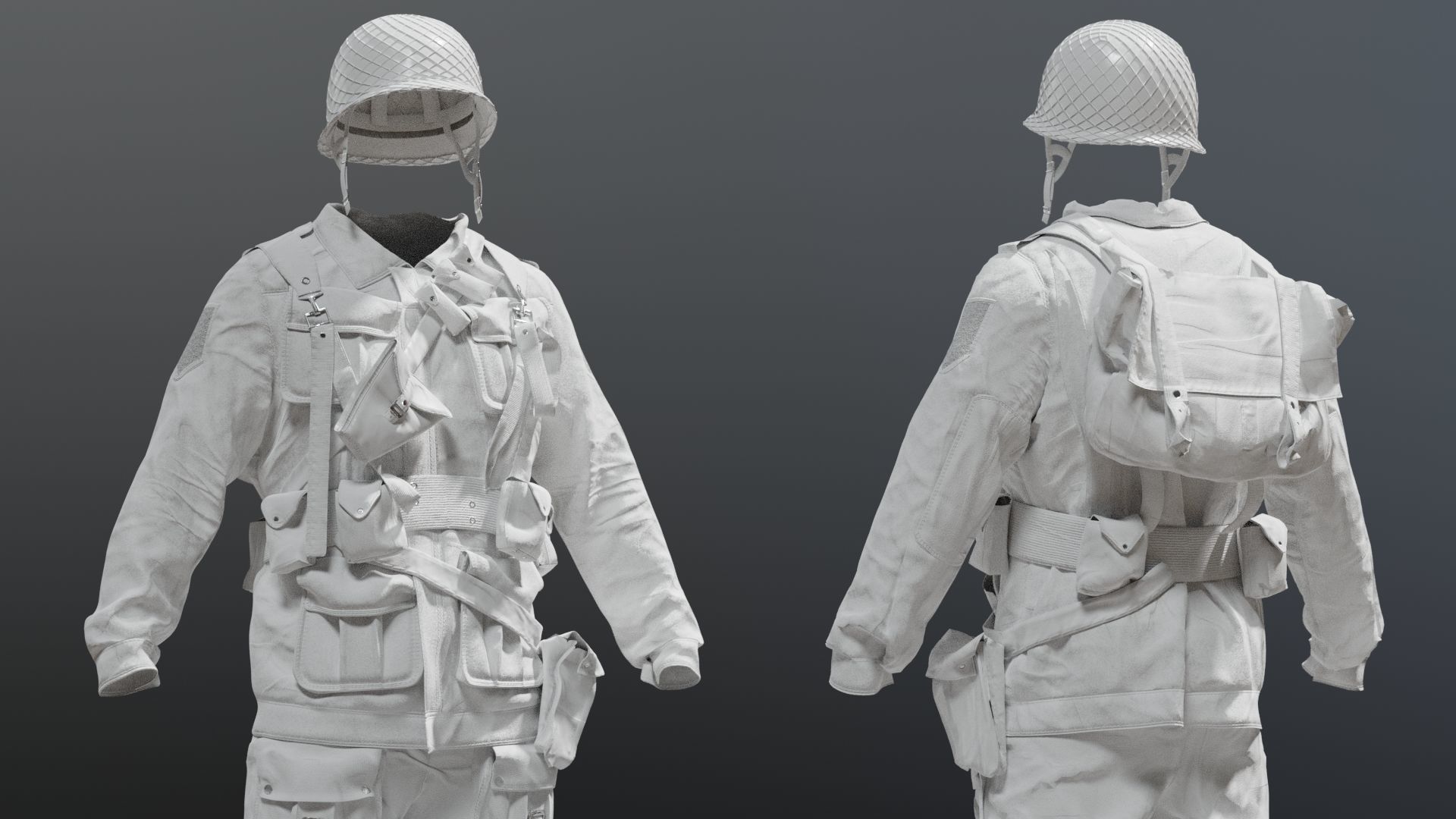 SOLDIER WWII USA 3D model_16