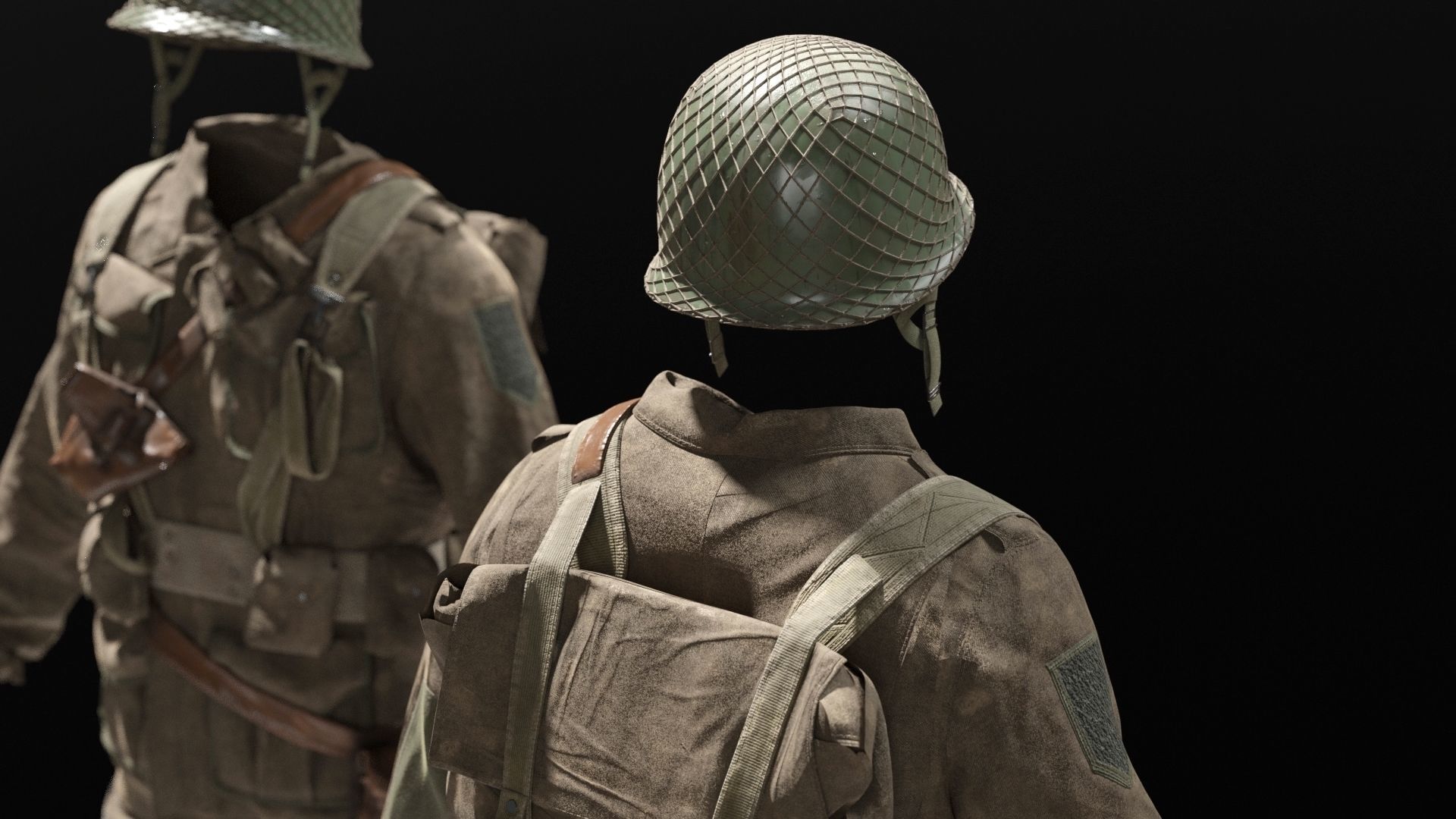 SOLDIER WWII USA 3D model_5