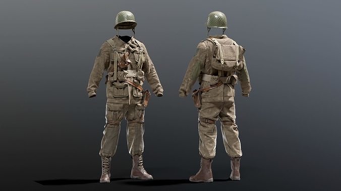 SOLDIER WWII USA 3D model