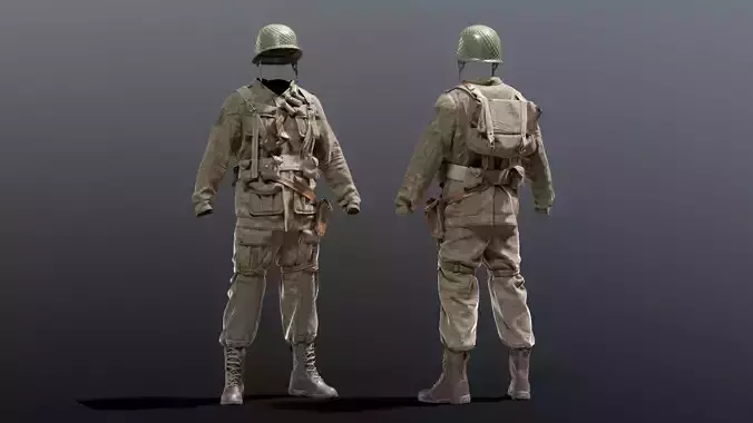 SOLDIER WWII USA 3D model