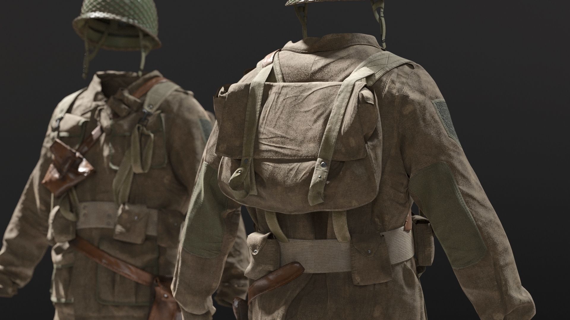 SOLDIER WWII USA 3D model_13