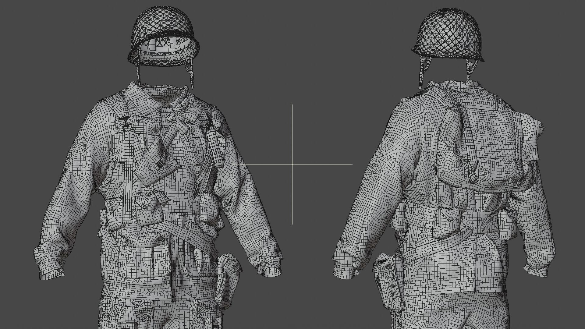 SOLDIER WWII USA 3D model_29