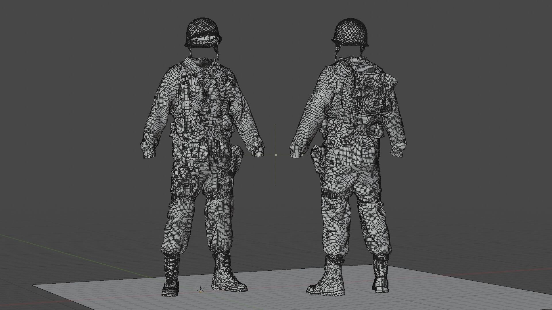 SOLDIER WWII USA 3D model_27