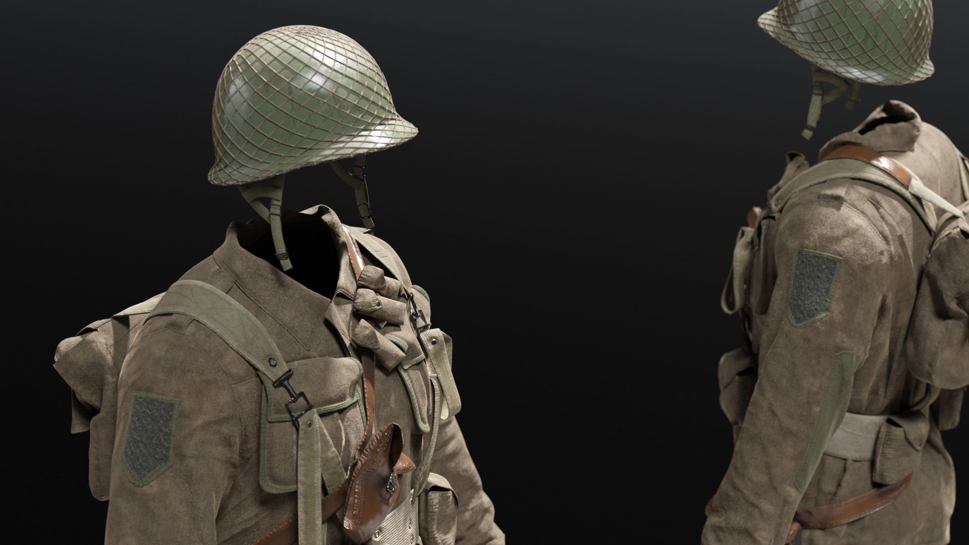 SOLDIER WWII USA 3D model_4