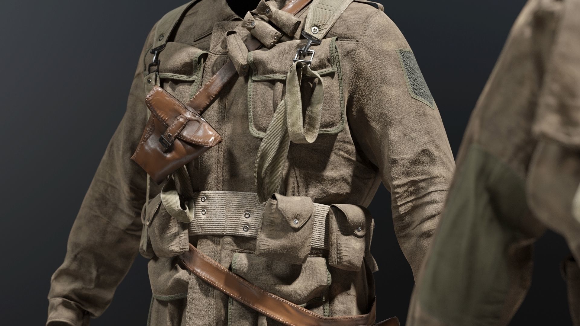 SOLDIER WWII USA 3D model_8