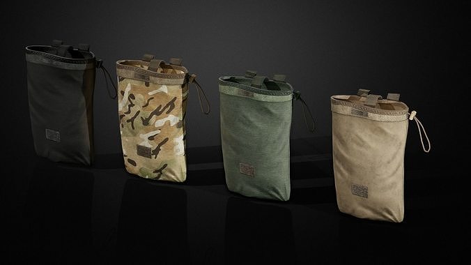 Military bag Low-poly 3D model