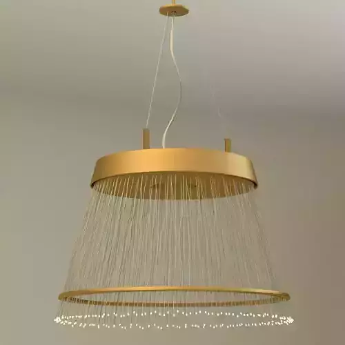 Fiber Pendant chandelier 3D model