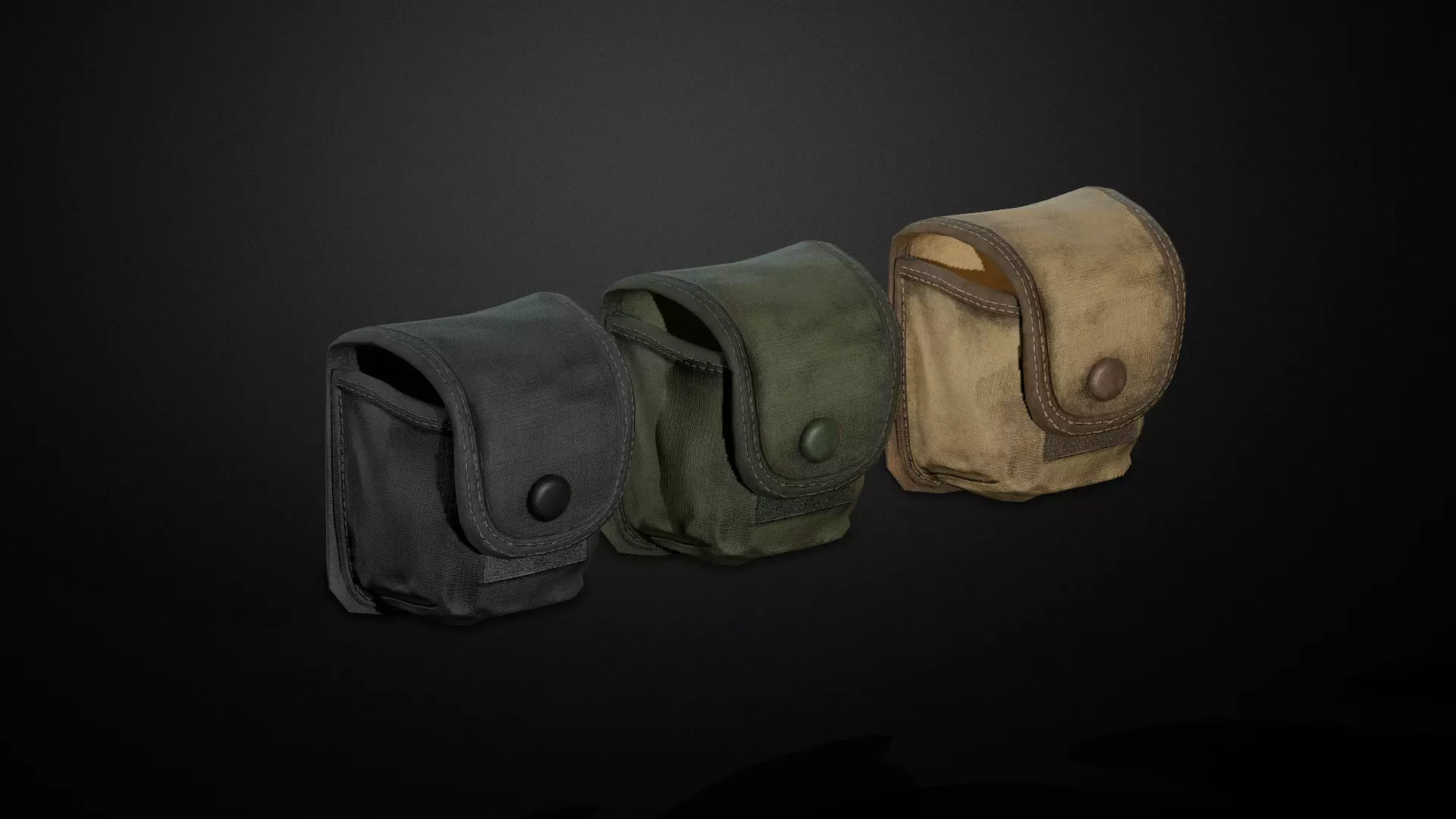 Granades pouch Low-poly 3D model_0
