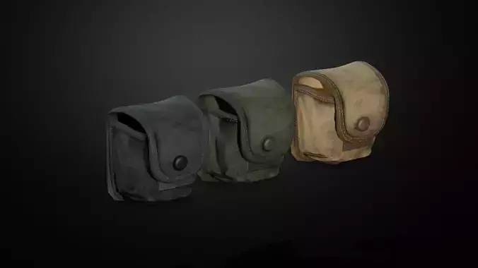 Granades pouch Low-poly 3D model
