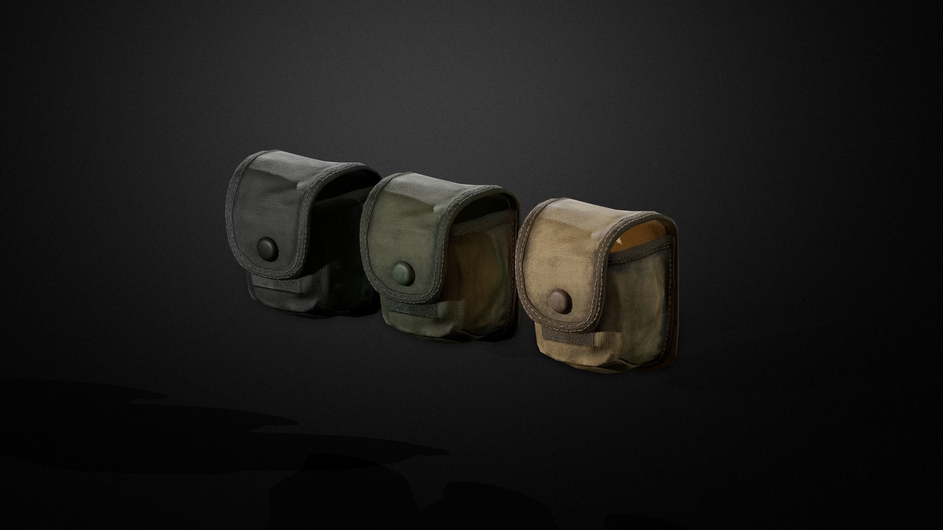 Granades pouch Low-poly 3D model_1