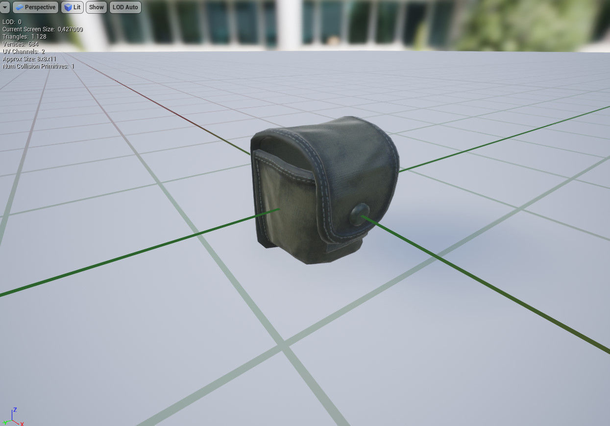 Granades pouch Low-poly 3D model_7