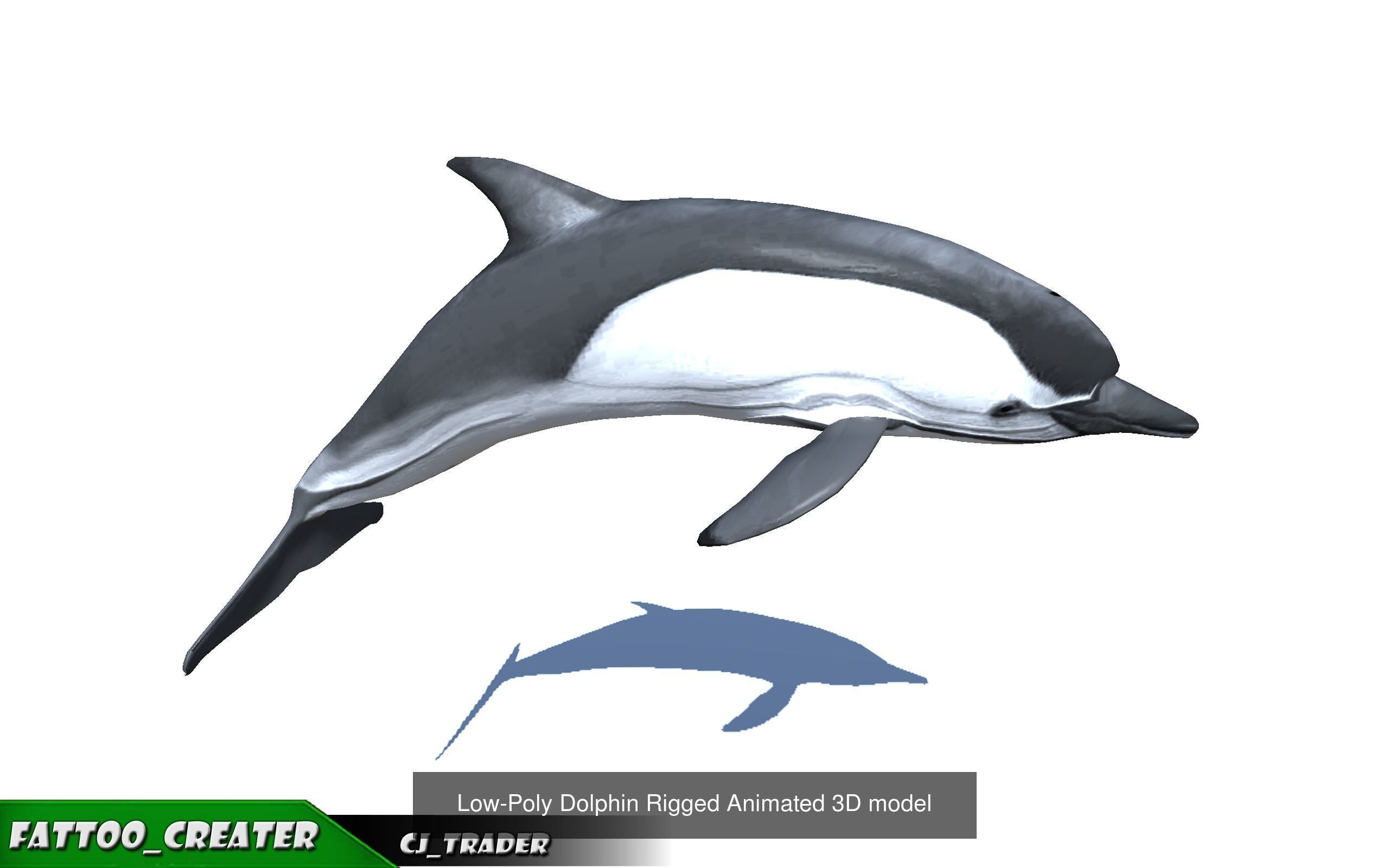 Underwater Fish Rigged-Animated Lowpoly collection 3D model _4