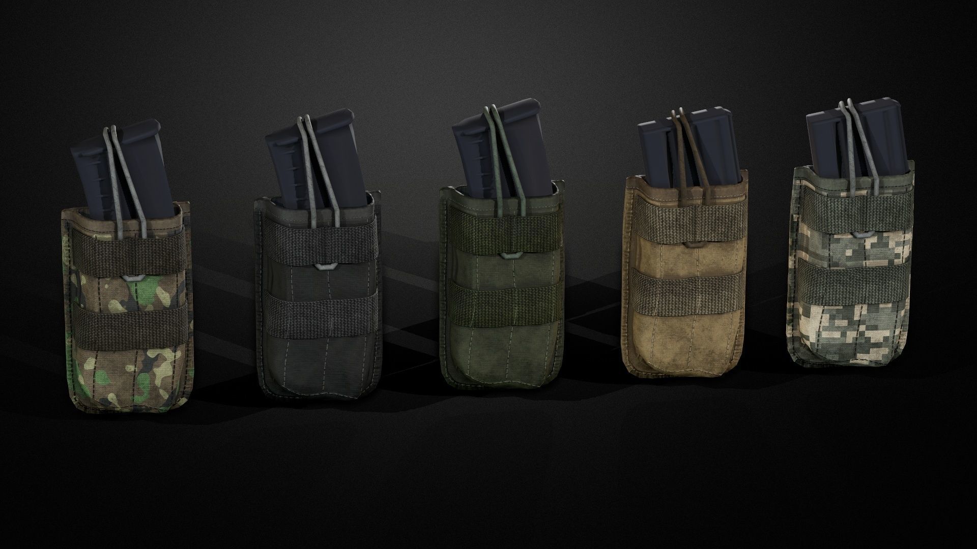 Magazine pouch 01 Low-poly 3D model_1