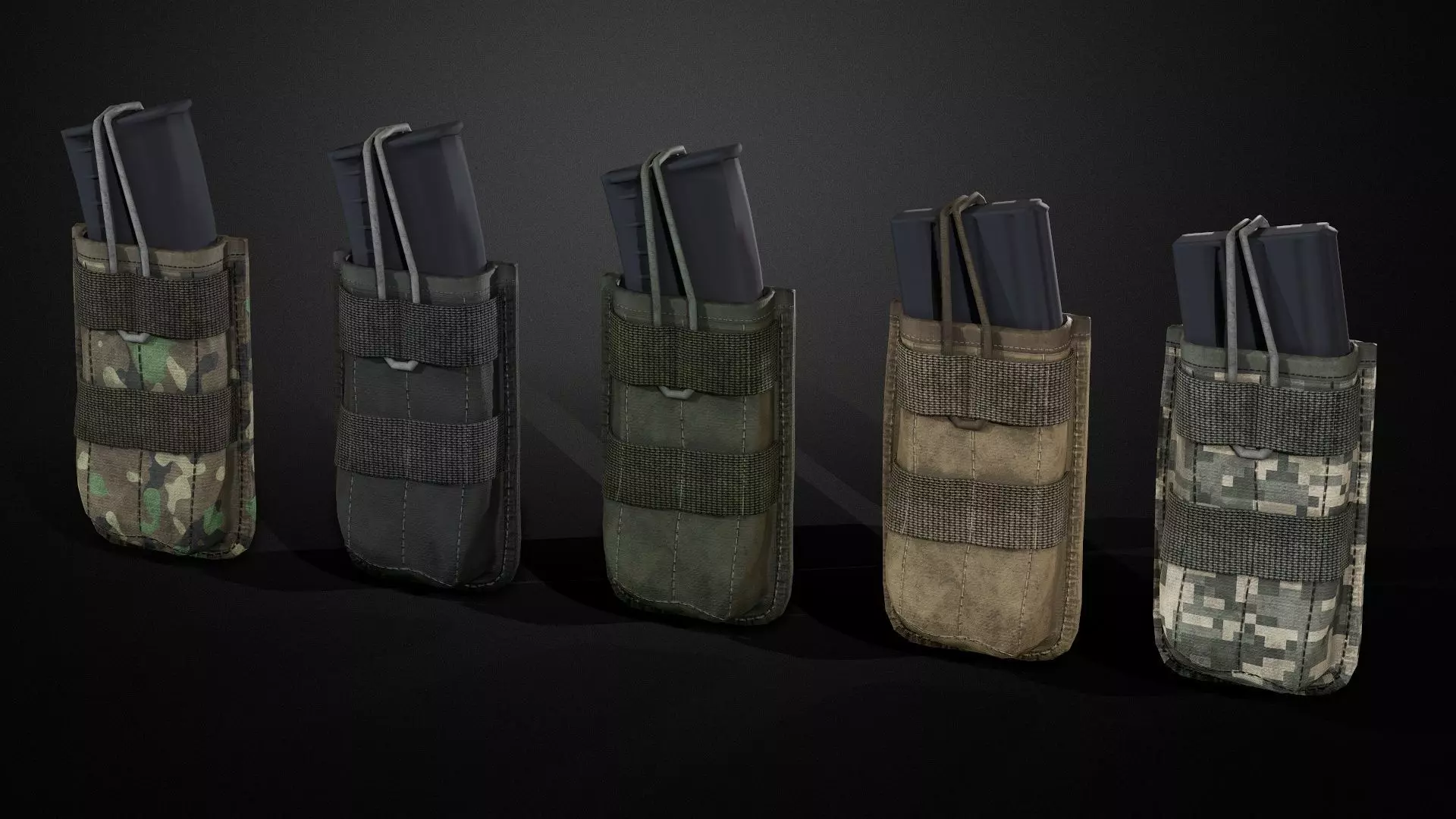 Magazine pouch 01 Low-poly 3D model_0