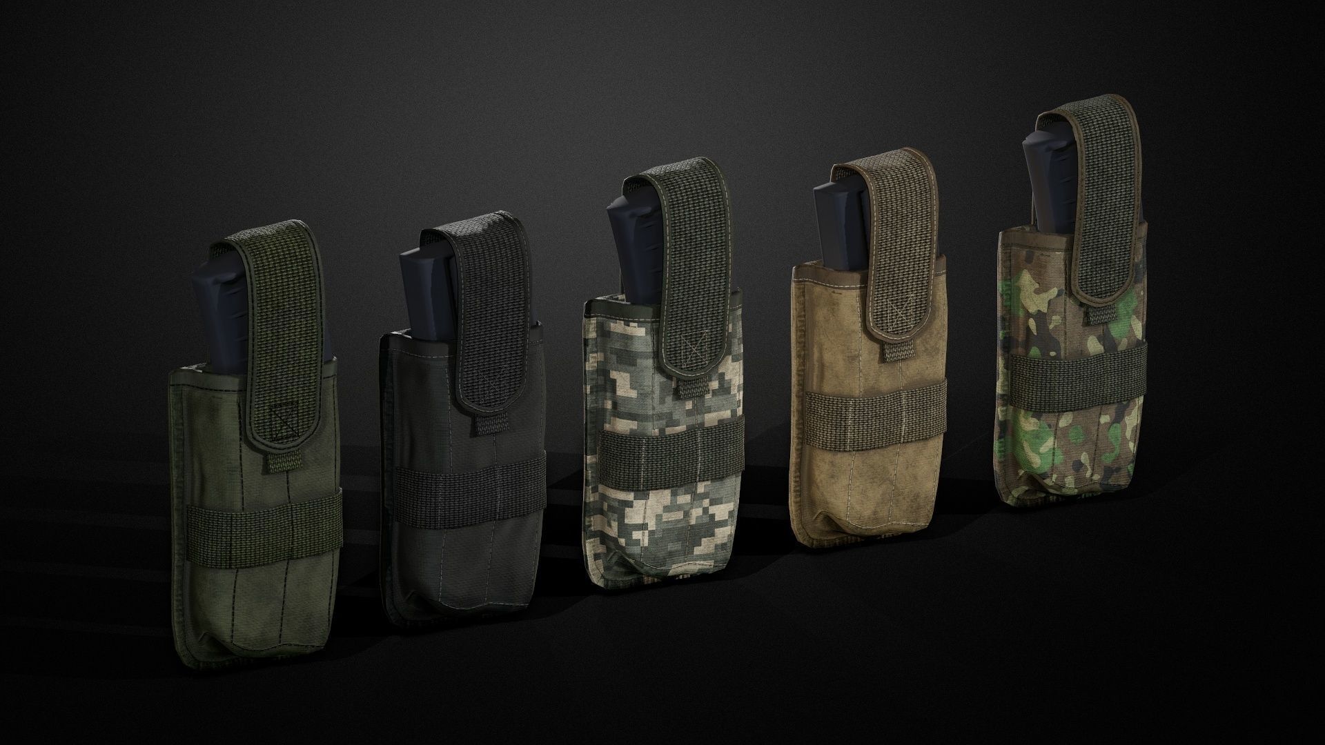 Magazine pouch 02 Low-poly 3D model_1
