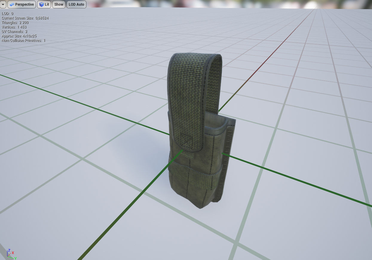 Magazine pouch 02 Low-poly 3D model_7