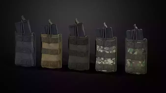 Magazine pouch 03 Low-poly 3D model