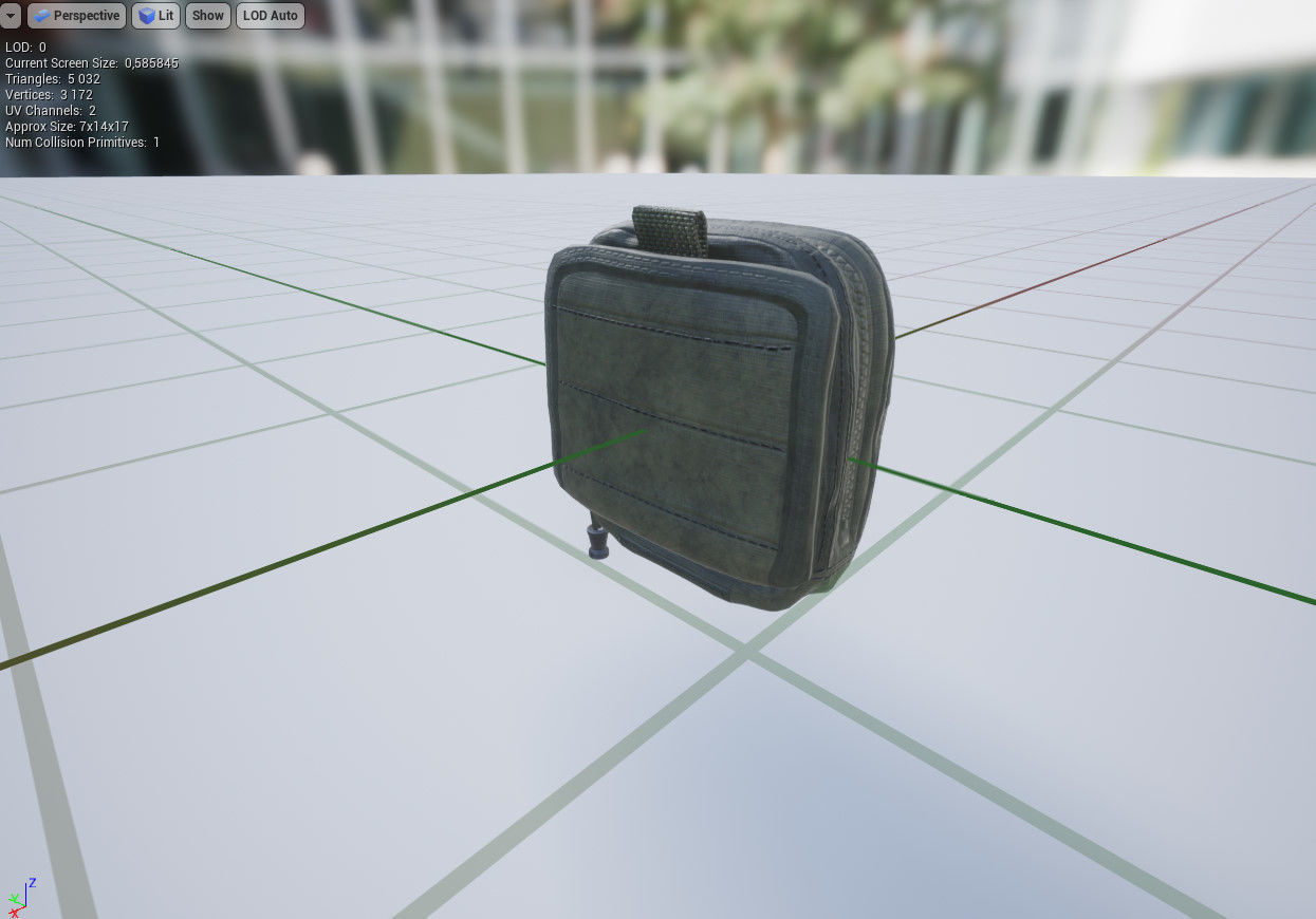 Map pouch Low-poly 3D model_8