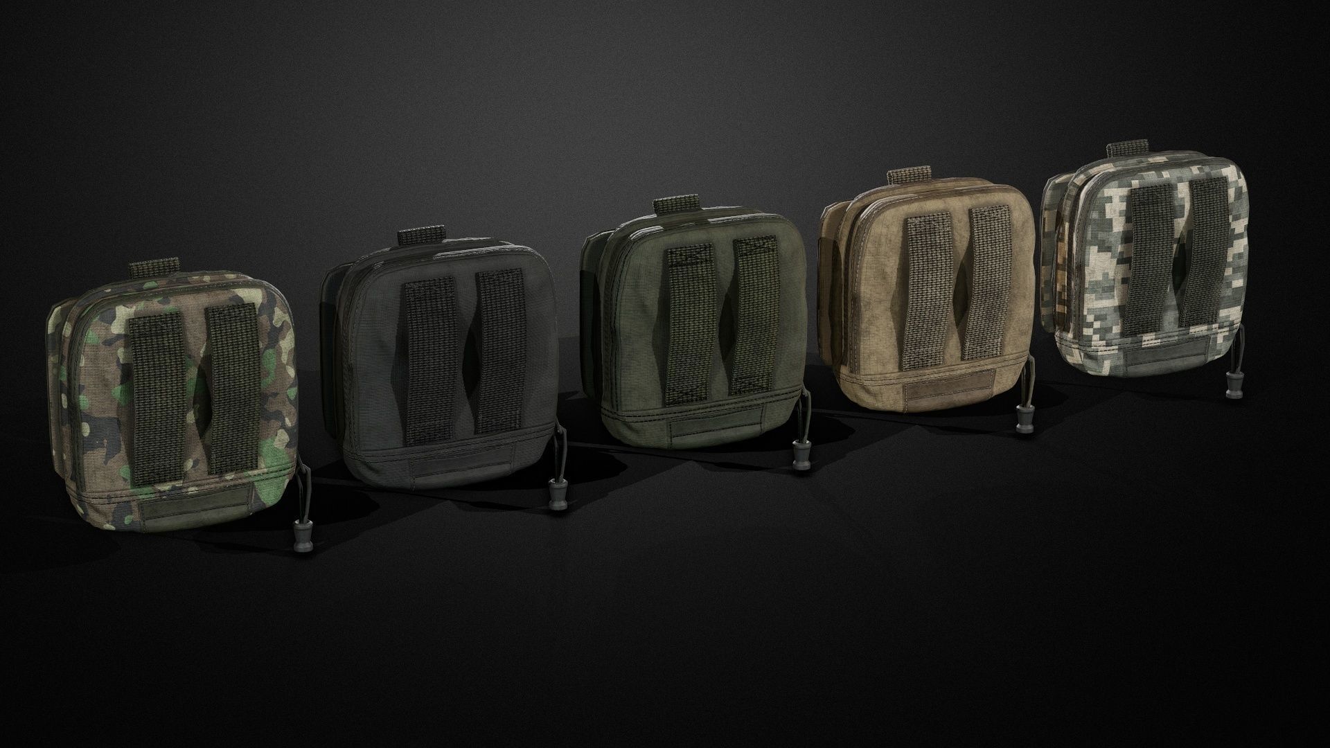 Map pouch Low-poly 3D model_2