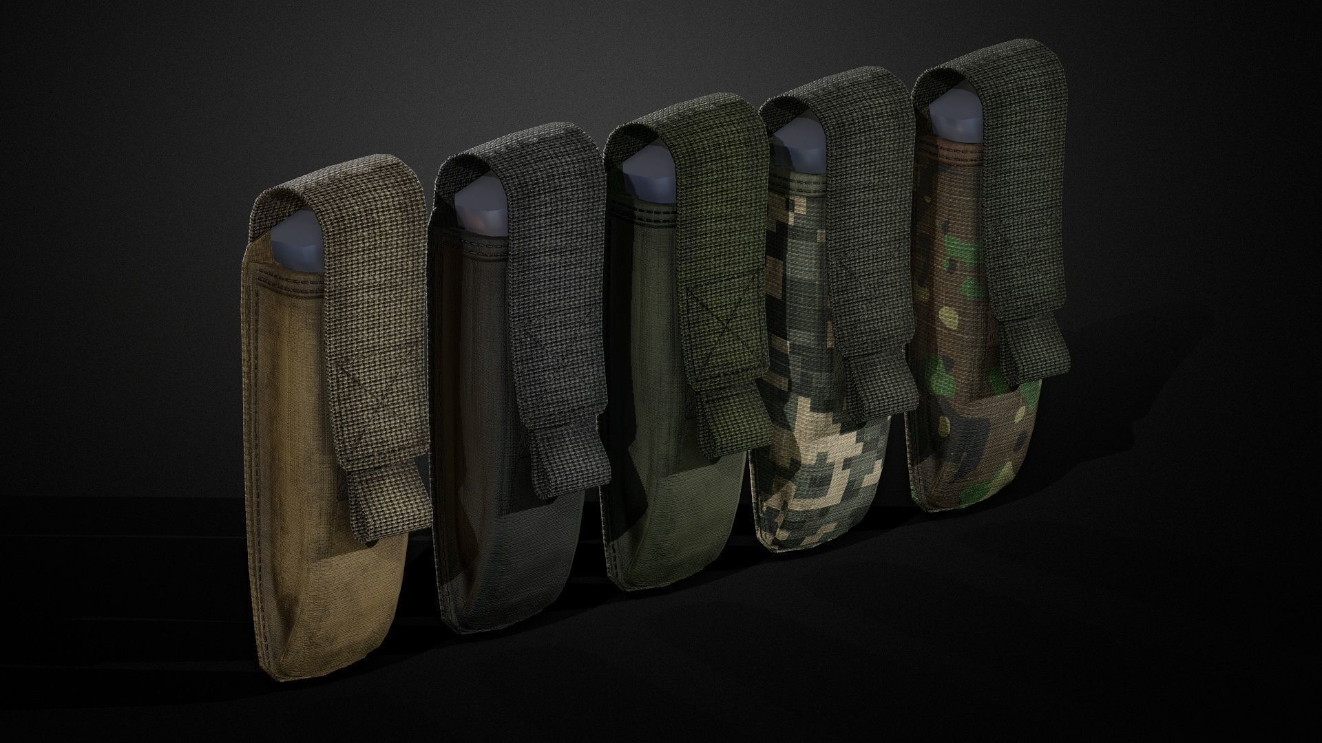 Pistol magazine pouch Low-poly 3D model_2