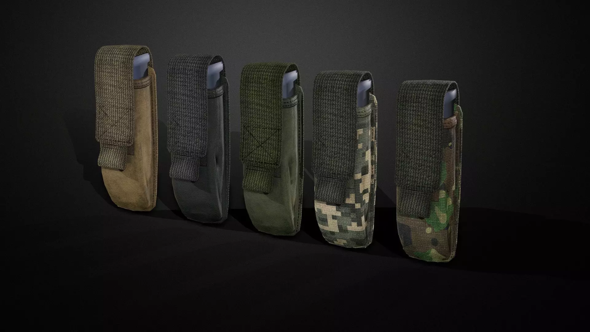 Pistol magazine pouch Low-poly 3D model_0