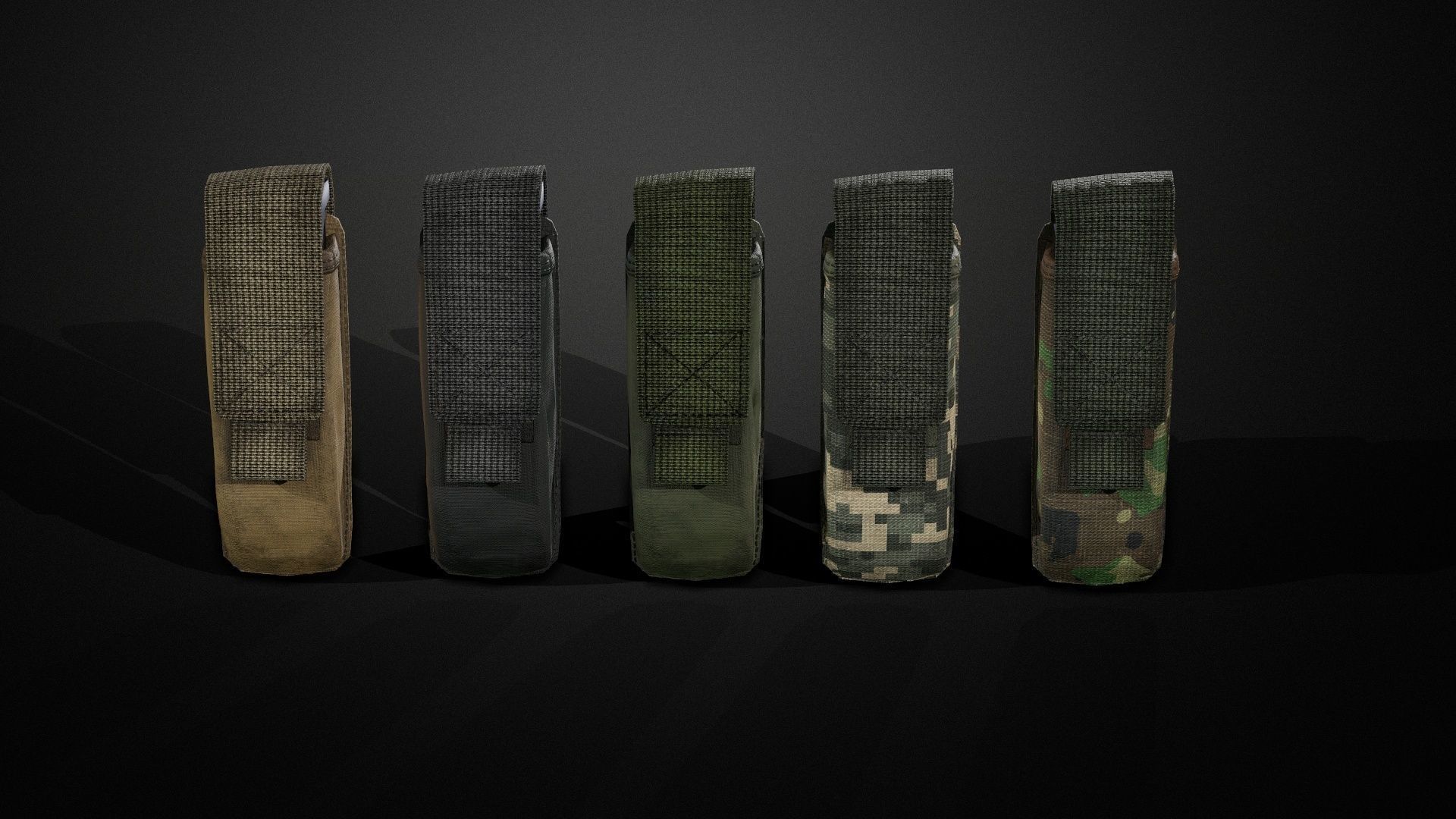 Pistol magazine pouch Low-poly 3D model_3