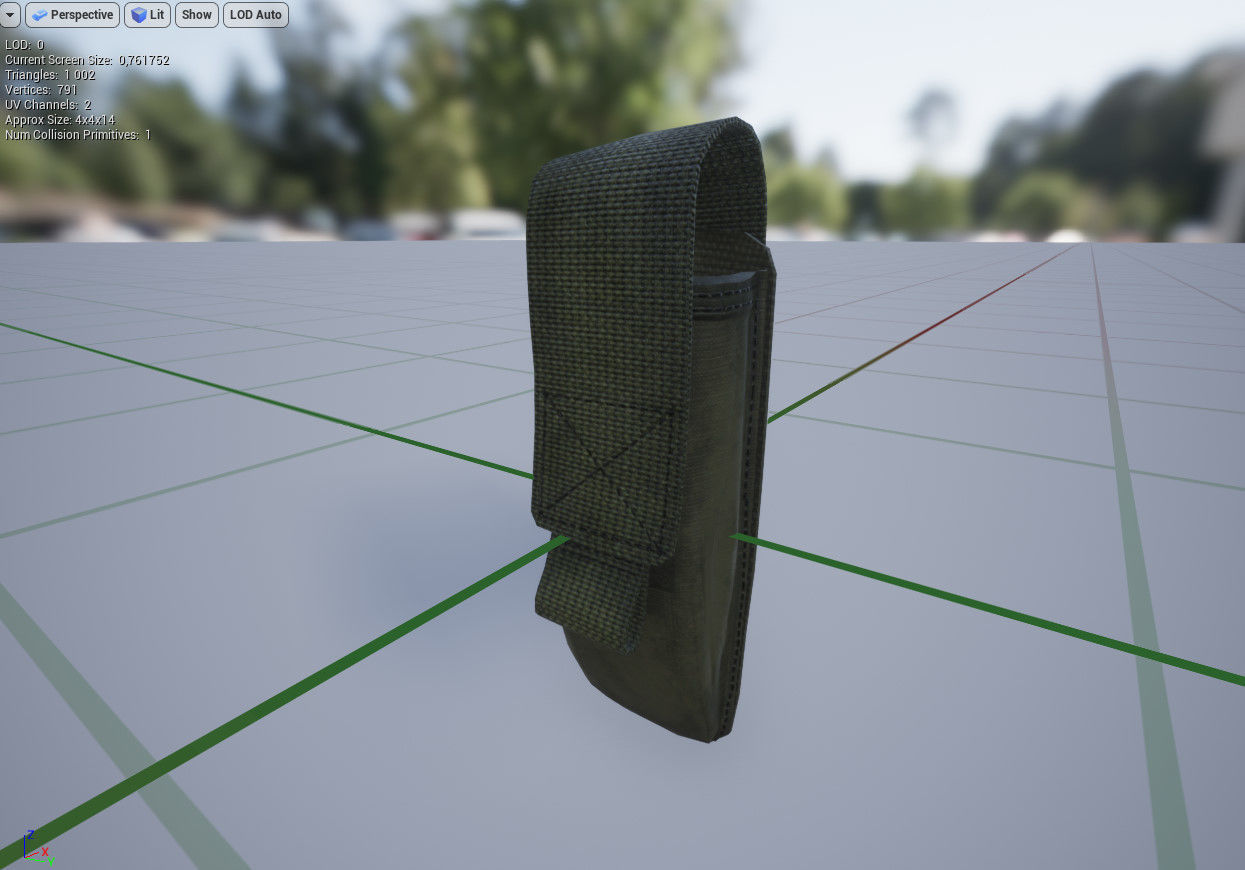 Pistol magazine pouch Low-poly 3D model_7