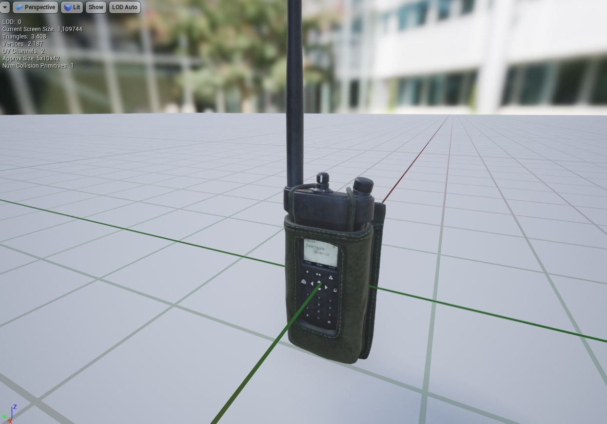 Radio pouch Low-poly 3D model_7