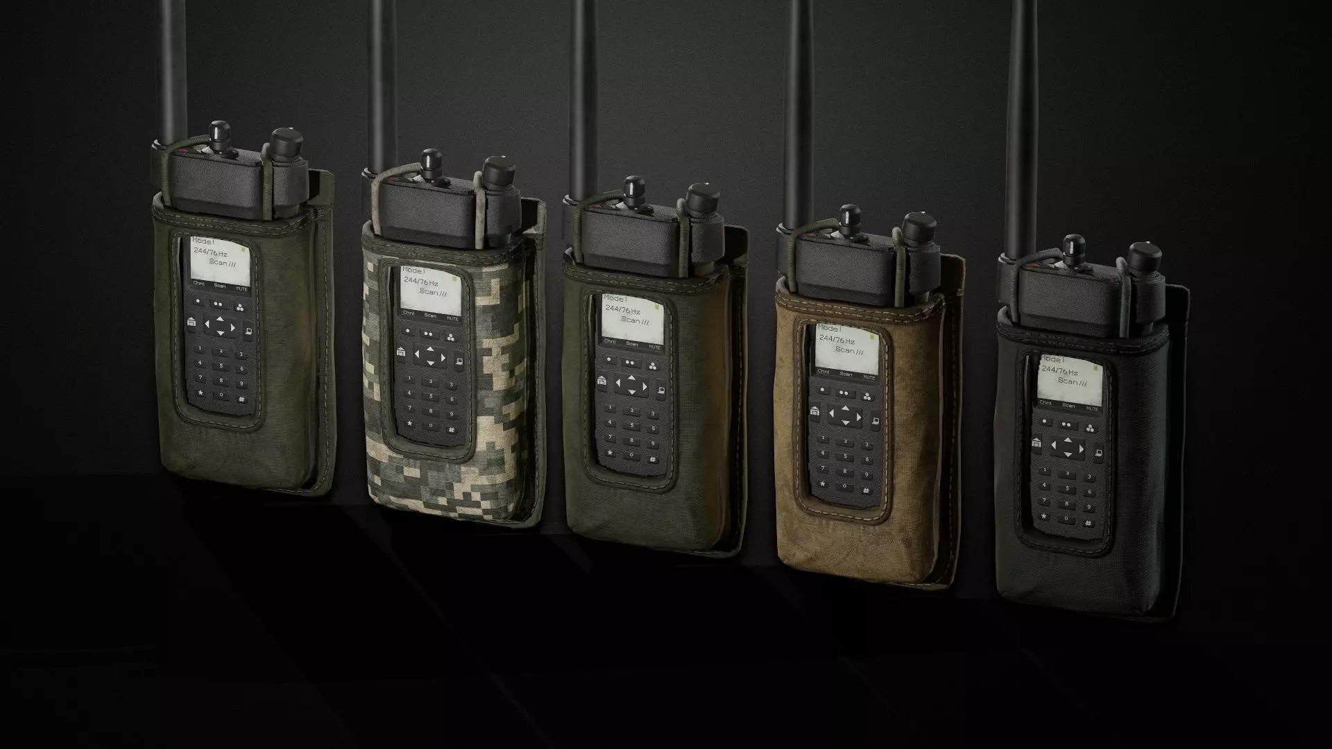 Radio pouch Low-poly 3D model_0