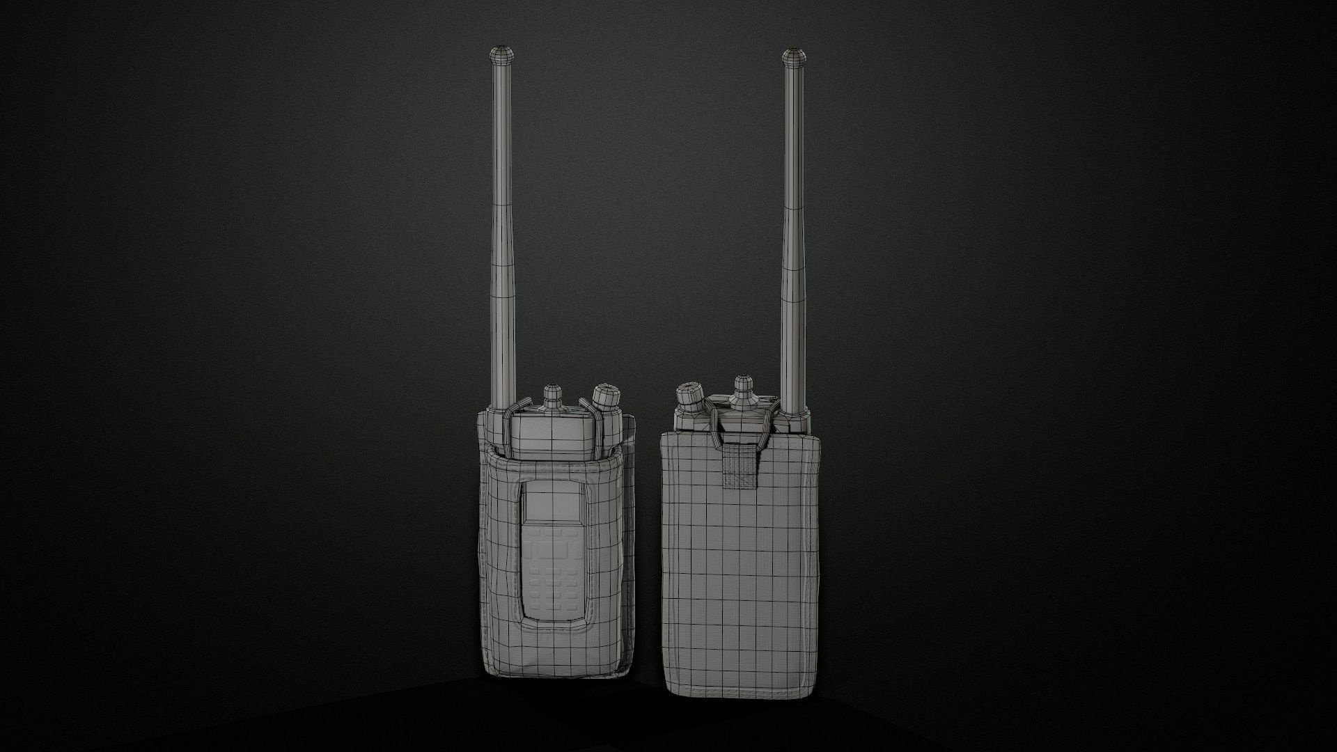 Radio pouch Low-poly 3D model_12
