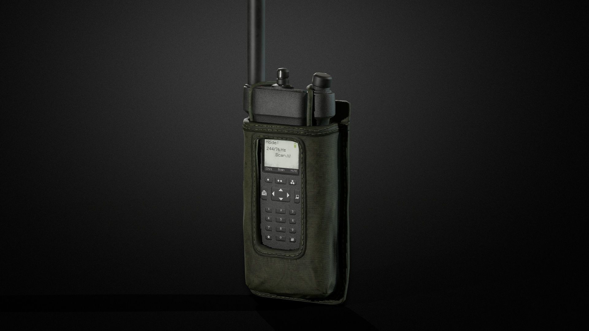 Radio pouch Low-poly 3D model_8