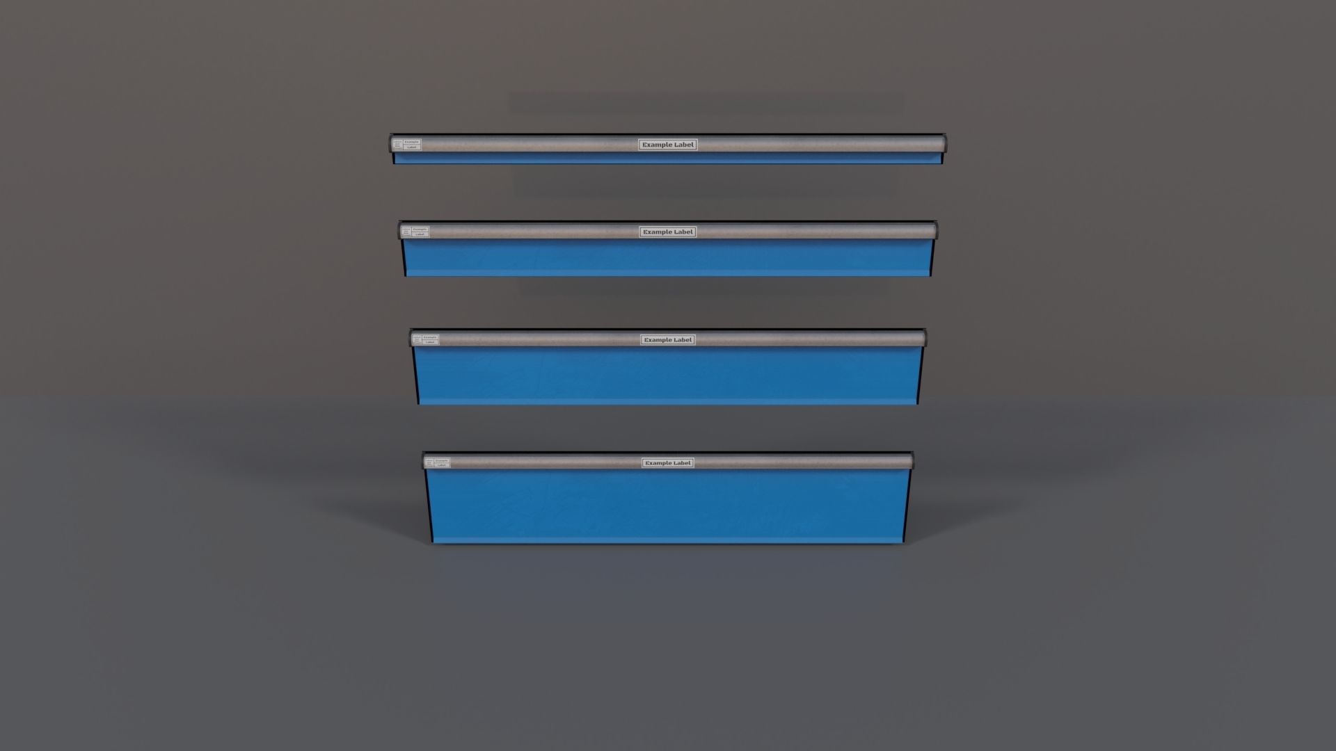 Industrial Workshop Bumped Cabinets Drawers PBR Low-poly 3D model_22