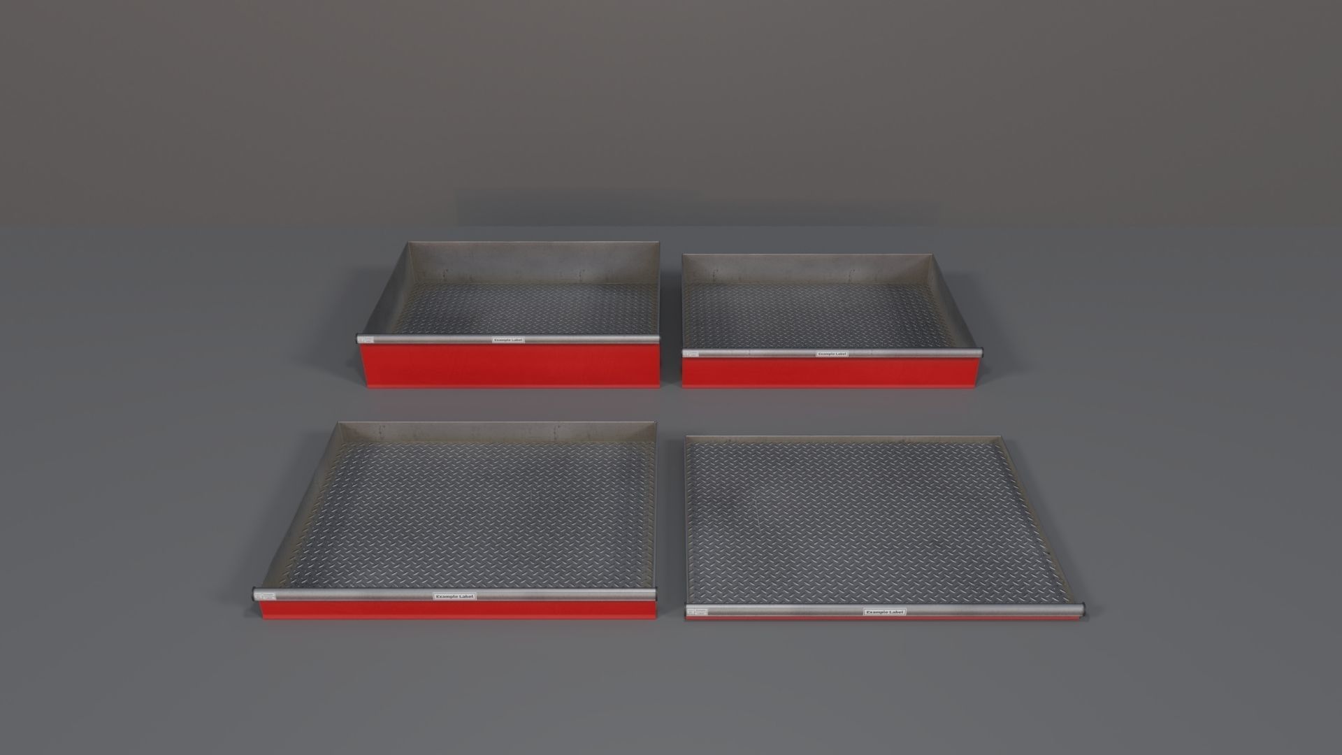 Industrial Workshop Bumped Cabinets Drawers PBR Low-poly 3D model_20