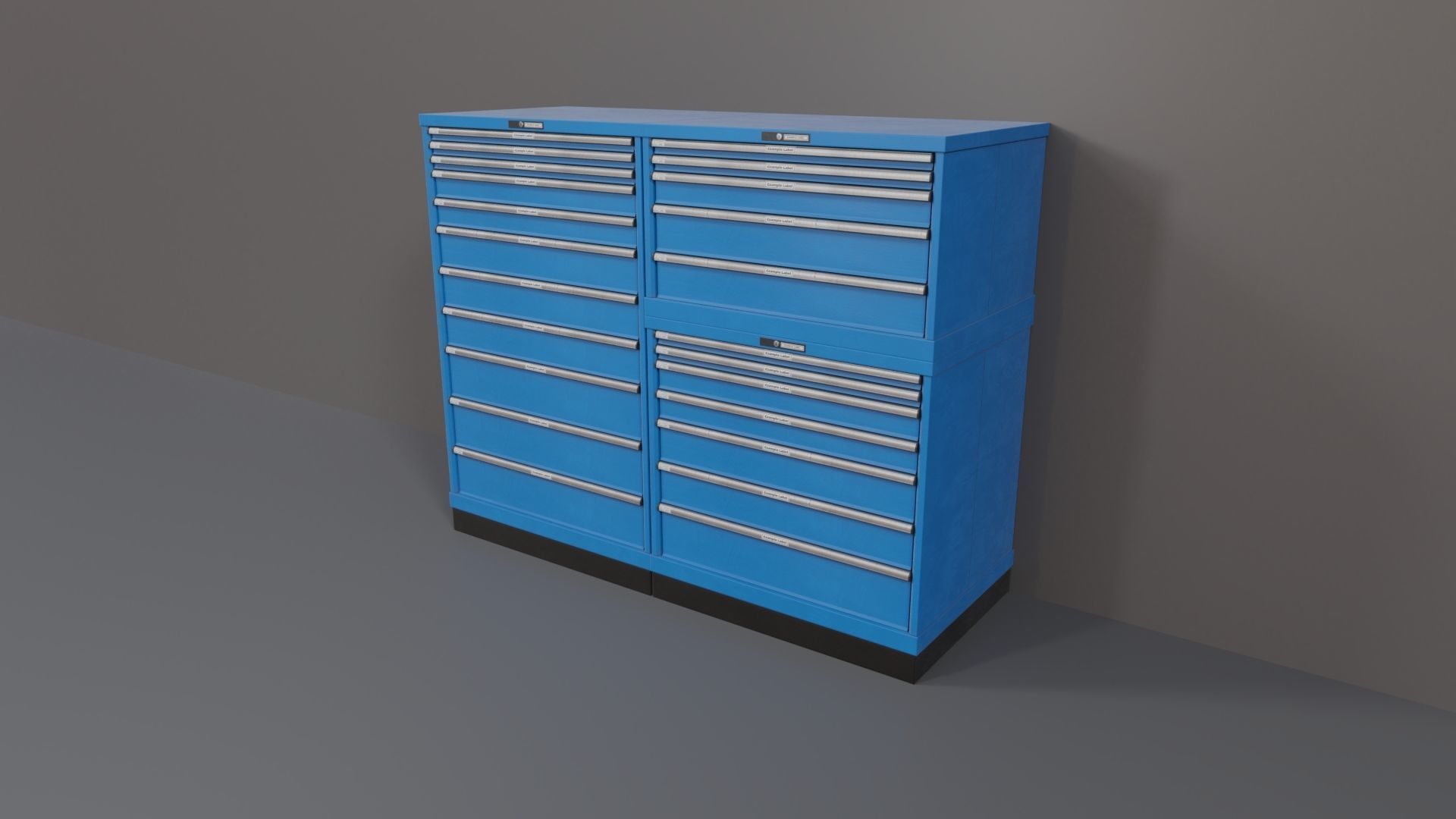 Industrial Workshop Bumped Cabinets Drawers PBR Low-poly 3D model_13