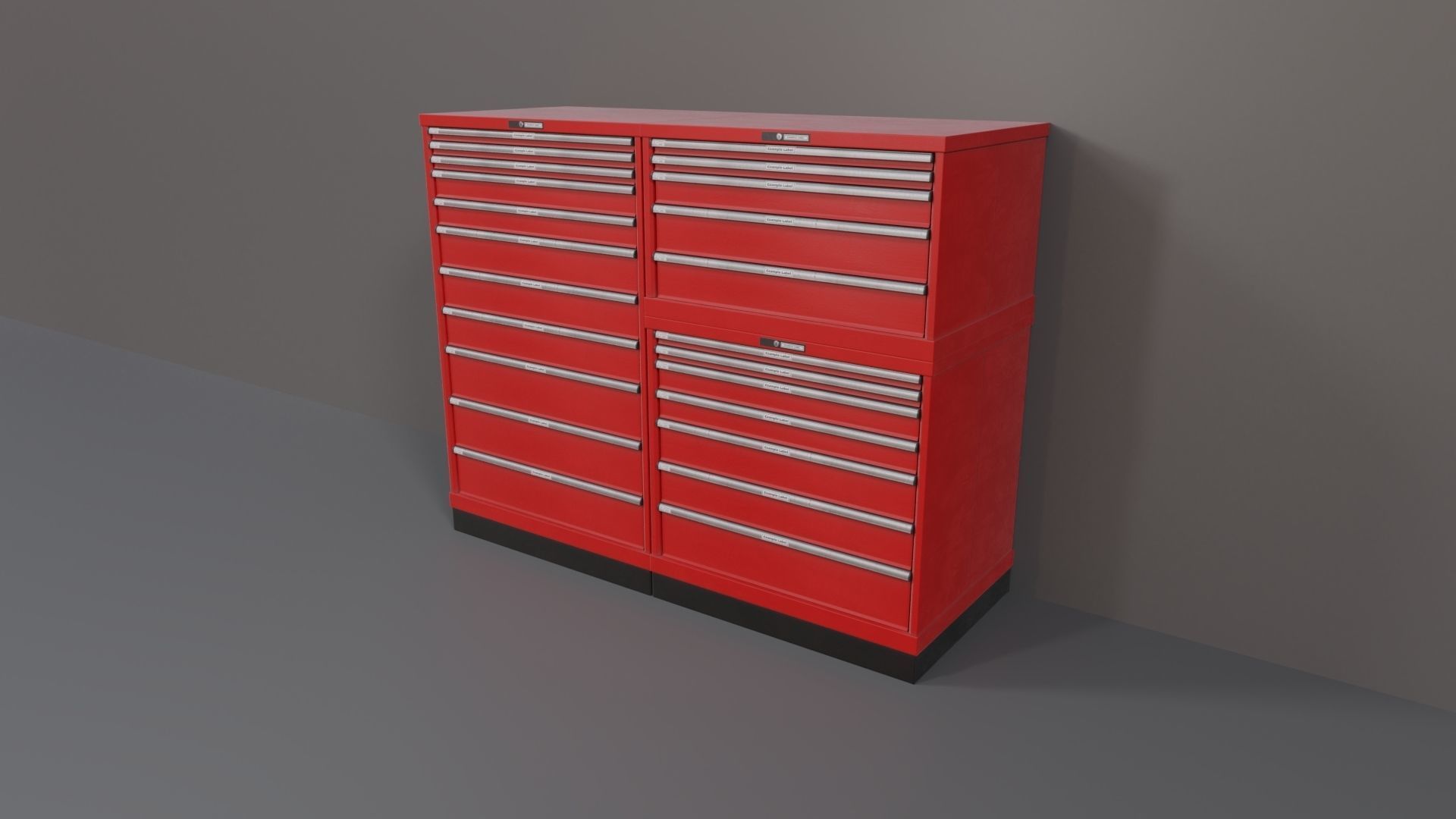Industrial Workshop Bumped Cabinets Drawers PBR Low-poly 3D model_14