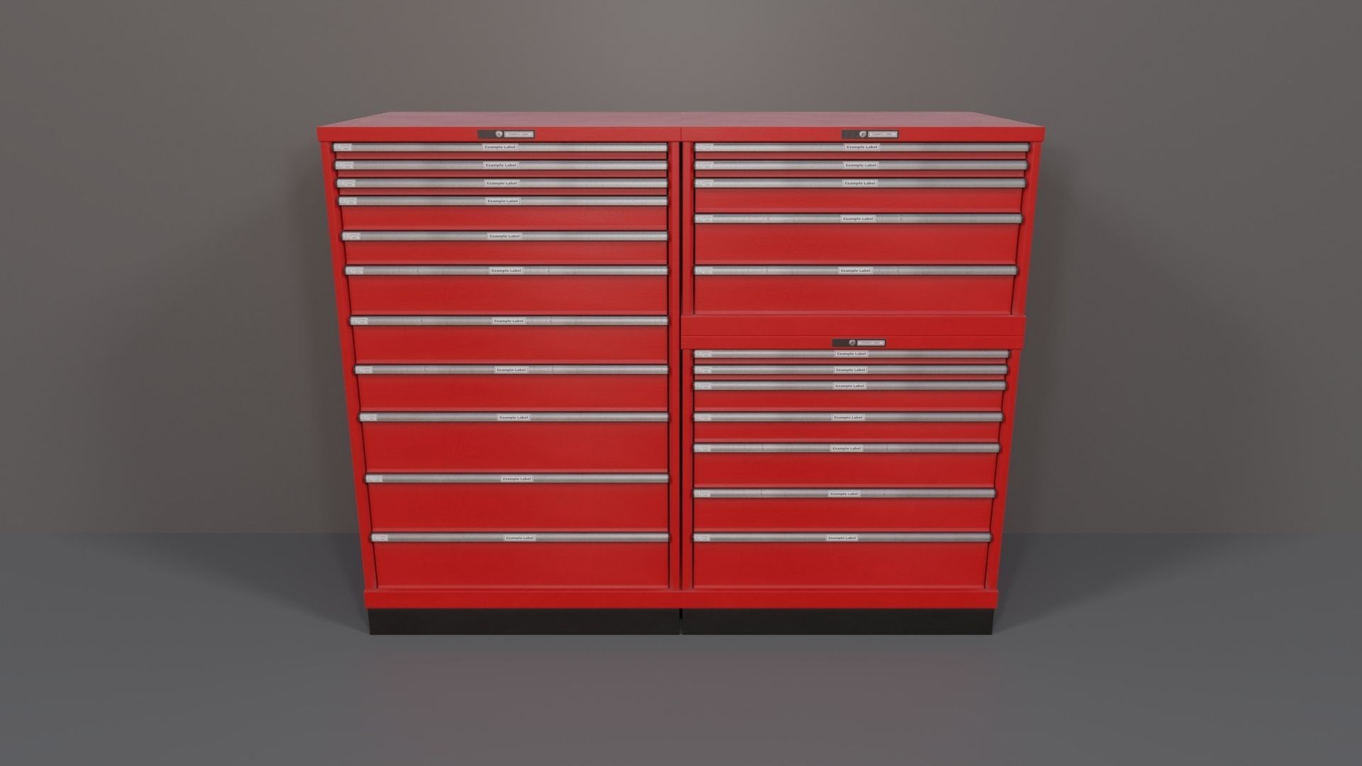Industrial Workshop Bumped Cabinets Drawers PBR Low-poly 3D model_8